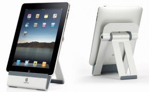 Le support A-Frame pour iPad, de face et de dos.